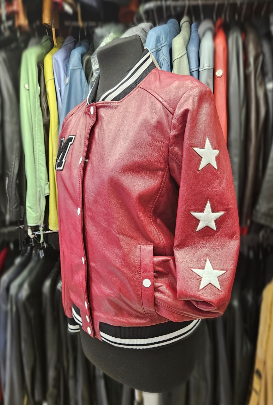 КОЖАНАЯ КУРТКА ИЗ КОЛЛЕКЦИИ SPORT, цвет красный, фото 2